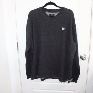 3/$30 BMW Lifestyle Vintage Embroidered Mens Sweater V‎ Neck Charcoal Size XXL